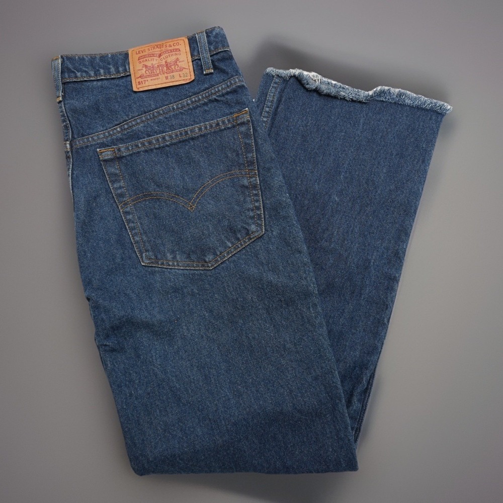 Levi's  517 Jeans Men's 38X32  (37X29) Blue Denim Casual Bottom pants Distressed